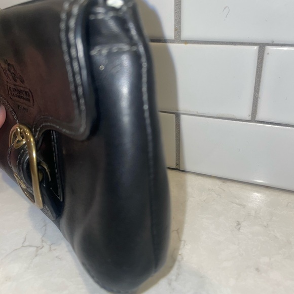 Coach Bleecker Black Leather Flap Wristlet Vintage - Picture 6 of 11